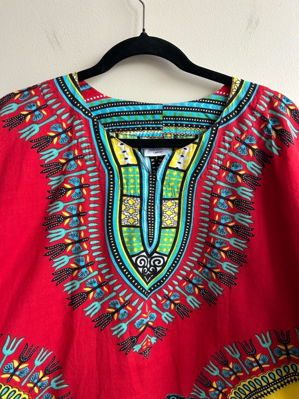 Wonder Wear Mens Traditional Cotton Dashiki Shirt L - Picture 2 of 5